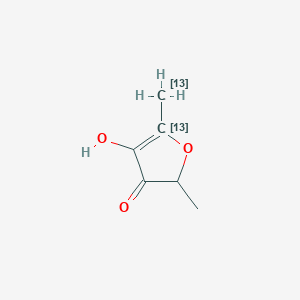 molecular formula C6H8O3 B12361961 Furaneol-13C2 