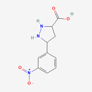 5-(3-Nitrophenyl)pyrazolidine-3-carboxylic acid