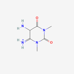 molecular formula C6H11N4O2+ B12361994 5,6-Diamino-1,3-dimethyl-2,4-pyrimidinedione; 5,6-Diamino-1,3-dimethyluracil 