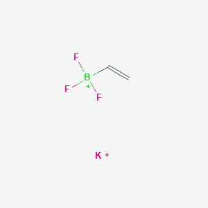 molecular formula C2H3BF3K+2 B12362000 potassium;ethenyl(trifluoro)boranium 