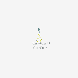 molecular formula Cu4HS+5 B1236201 μ4-硫代-四铜（4Cu--Cu）（6+） 