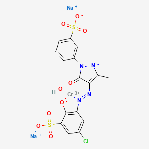 disodium;5-chloro-3-[[3-methyl-5-oxo-1-(3-sulfonatophenyl)pyrazol-2-id-4-yl]diazenyl]-2-oxidobenzenesulfonate;chromium(3+);hydroxide