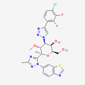 molecular formula C25H22ClF2N7O4S B12362025 Galectin-3-IN-3 