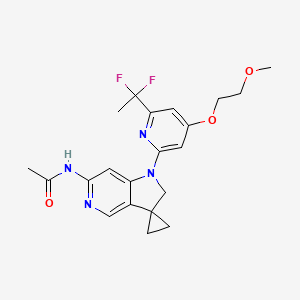 N-[1-[6-(1,1-difluoroethyl)-4-(2-methoxyethoxy)pyridin-2-yl]spiro[2H-pyrrolo[3,2-c]pyridine-3,1'-cyclopropane]-6-yl]acetamide