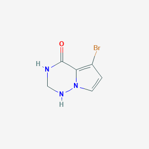 molecular formula C6H6BrN3O B12362105 5-bromo-2,3-dihydro-1H-pyrrolo[2,1-f][1,2,4]triazin-4-one 