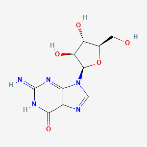 molecular formula C10H13N5O5 B12362135 9-[(2R,3S,4S,5R)-3,4-dihydroxy-5-(hydroxymethyl)oxolan-2-yl]-2-imino-5H-purin-6-one 