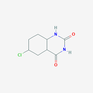 molecular formula C8H11ClN2O2 B12362136 6-chloro-4a,5,6,7,8,8a-hexahydro-1H-quinazoline-2,4-dione 