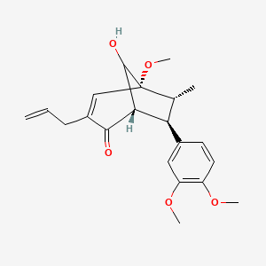 (1S,5R,6R,7R)-7-(3,4-dimethoxyphenyl)-8-hydroxy-5-methoxy-6-methyl-3-prop-2-enylbicyclo[3.2.1]oct-3-en-2-one