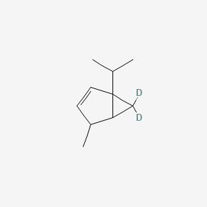 molecular formula C10H16 B12362152 6,6-Dideuterio-4-methyl-1-propan-2-ylbicyclo[3.1.0]hex-2-ene 