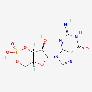 molecular formula C10H12N5O7P B12362170 9-[(4aR,6R,7R,7aS)-2,7-dihydroxy-2-oxo-4a,6,7,7a-tetrahydro-4H-furo[3,2-d][1,3,2]dioxaphosphinin-6-yl]-2-imino-5H-purin-6-one 