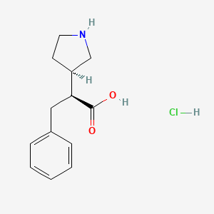 (2S)-3-phenyl-2-[(3R)-pyrrolidin-3-yl]propanoic acid;hydrochloride