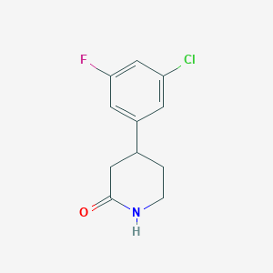 molecular formula C11H11ClFNO B12362231 4-(3-Chloro-5-fluorophenyl)piperidin-2-one 