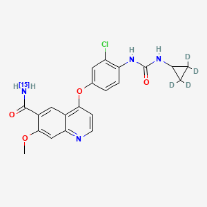 molecular formula C21H19ClN4O4 B12362245 Lenvatinib-15N,d4 