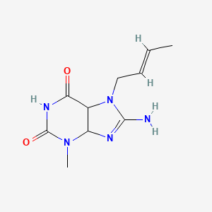 molecular formula C10H15N5O2 B12362254 8-amino-7-[(E)-but-2-enyl]-3-methyl-4,5-dihydropurine-2,6-dione 