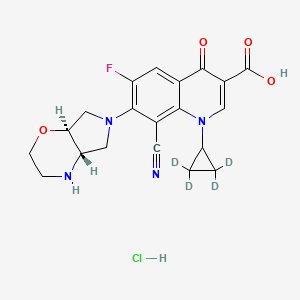 7-[(4aS,7aS)-3,4,4a,5,7,7a-hexahydro-2H-pyrrolo[3,4-b][1,4]oxazin-6-yl]-8-cyano-6-fluoro-4-oxo-1-(2,2,3,3-tetradeuteriocyclopropyl)quinoline-3-carboxylic acid;hydrochloride