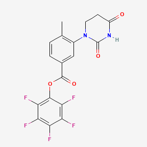 (2,3,4,5,6-Pentafluorophenyl) 3-(2,4-dioxo-1,3-diazinan-1-yl)-4-methylbenzoate