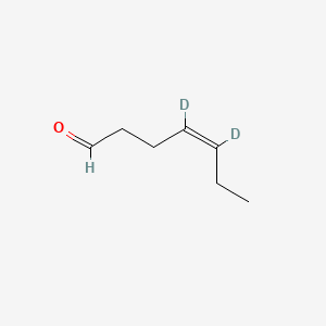 molecular formula C7H12O B12362342 cis-4-Heptenal-D2 