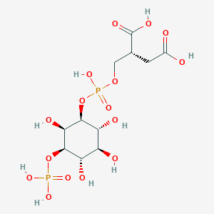 molecular formula C11H20O16P2 B1236237 1-磷脂酰-1D-肌醇3-磷酸 