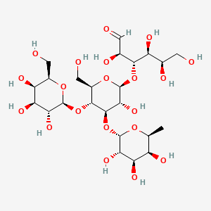 molecular formula C24H42O20 B12362433 Fuc(a1-3)[Gal(b1-4)]Glc(b1-3)aldehydo-Gal 