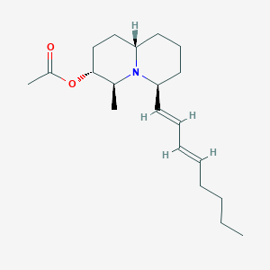 molecular formula C20H33NO2 B1236244 (-)-Pictamine 