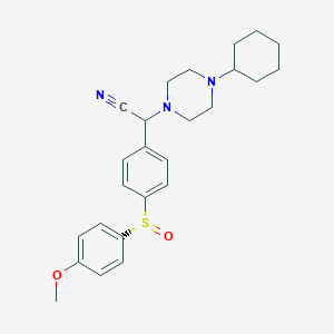 molecular formula C25H31N3O2S B12362470 2-(4-cyclohexylpiperazin-1-yl)-2-[4-[(S)-(4-methoxyphenyl)sulfinyl]phenyl]acetonitrile 