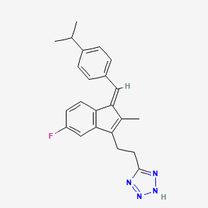 5-(2-{(1z)-5-Fluoro-2-Methyl-1-[4-(Propan-2-Yl)benzylidene]-1h-Inden-3-Yl}ethyl)-1h-Tetrazole