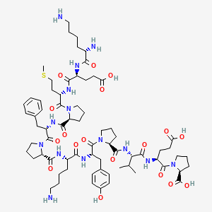 molecular formula C70H104N14O18S B12362539 H-Lys-Glu-Met-Pro-Phe-Pro-Lys-Tyr-Pro-Val-Glu-Pro-OH 