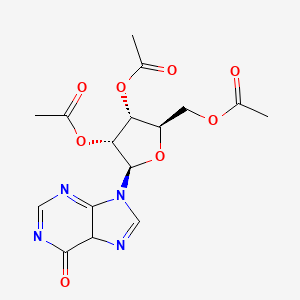 molecular formula C16H18N4O8 B12362573 [(2R,3R,4R,5R)-3,4-diacetyloxy-5-(6-oxo-5H-purin-9-yl)oxolan-2-yl]methyl acetate 