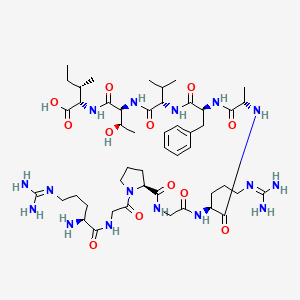 molecular formula C48H80N16O12 B12362587 H-Arg-Gly-Pro-Gly-Arg-Ala-Phe-Val-Thr-Ile-OH 