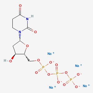 molecular formula C9H13N2Na4O14P3 B12362601 P-P-P-hUra-dRibf.4Na+ 