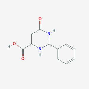 molecular formula C11H12N2O3 B12362629 6-Oxo-2-phenyl-1,3-diazinane-4-carboxylic acid 