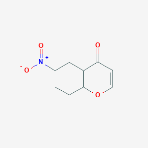 molecular formula C9H11NO4 B12362656 6-Nitro-4a,5,6,7,8,8a-hexahydrochromen-4-one 