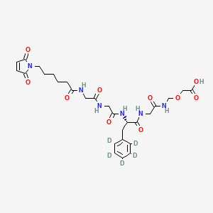 molecular formula C28H36N6O10 B12362689 MC-Gly-Gly-Phe-Gly-NH-CH2-O-CH2COOH-d5 