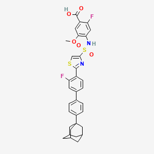 molecular formula C33H30F2N2O5S2 B12362741 Hsd17B13-IN-74 