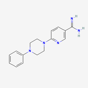 molecular formula C16H19N5 B12362770 6-(4-Phenylpiperazin-1-yl)nicotinimidamide 