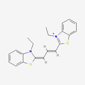 molecular formula C21H21N2S2+ B1236279 3-乙基-2-[3-(3-乙基-1,3-苯并噻唑-2(3H)-亚甲基)丙-1-烯-1-基]-1,3-苯并噻唑-3-鎓 
