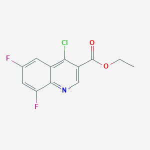 molecular formula C12H8ClF2NO2 B123628 4-氯-6,8-二氟喹啉-3-羧酸乙酯 CAS No. 150258-20-1