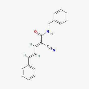 molecular formula C19H16N2O B1236281 (2E,4E)-N-benzyl-2-cyano-5-phenylpenta-2,4-dienamide 