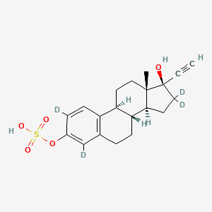 molecular formula C20H24O5S B12362814 Ethinylestradiol sulfate-D4 