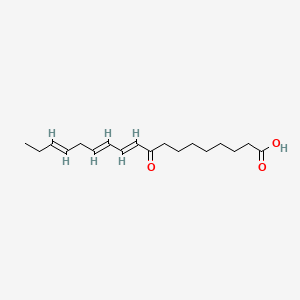 molecular formula C18H28O3 B1236286 9-Oxo-10,12,15-octadecatrienoic acid CAS No. 64265-94-7