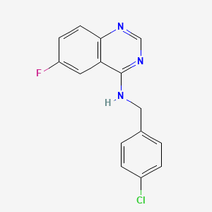 molecular formula C15H11ClFN3 B12362861 N-(4-Chlorobenzyl)-6-fluoroquinazolin-4-amine 