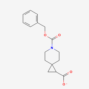 molecular formula C16H18NO4- B12362929 6-Azaspiro[2.5]octane-1,6-dicarboxylic acid, 6-(phenylmethyl) ester 