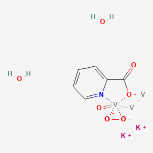 molecular formula C6H8K2NO9V3-3 B12362933 Dipotassium;oxovanadium;pyridine-2-carboxylate;vanadium;diperoxide;dihydrate 