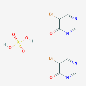 5-bromo-5H-pyrimidin-4-one;sulfuric acid