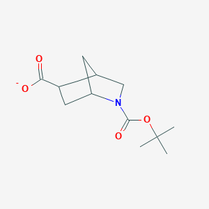 molecular formula C12H18NO4- B12362957 2-Azabicyclo[2.2.1]heptane-2,5-dicarboxylic acid, 2-(1,1-dimethylethyl) ester 