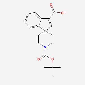 molecular formula C19H22NO4- B12362962 Spiro[1H-indene-1,4'-piperidine]-1',3-dicarboxylic acid, 1'-(1,1-dimethylethyl) ester 