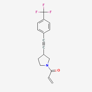 molecular formula C16H14F3NO B12362985 1-[3-[2-[4-(Trifluoromethyl)phenyl]ethynyl]pyrrolidin-1-yl]prop-2-en-1-one 