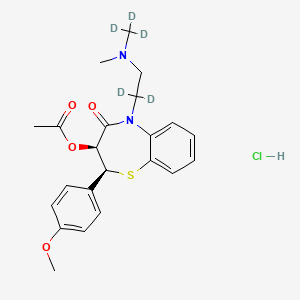 [(2S,3S)-5-[1,1-dideuterio-2-[methyl(trideuteriomethyl)amino]ethyl]-2-(4-methoxyphenyl)-4-oxo-2,3-dihydro-1,5-benzothiazepin-3-yl] acetate;hydrochloride