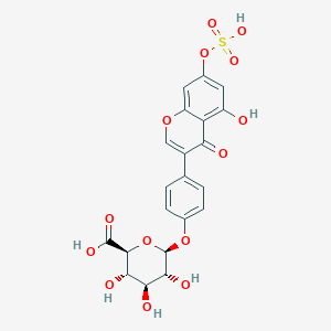 molecular formula C21H18O14S B12363032 Genistein 4'-glucuronide-7-sulfate 