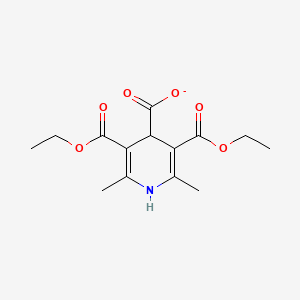 molecular formula C14H18NO6- B12363073 3,4,5-Pyridinetricarboxylicacid, 1,4-dihydro-2,6-dimethyl-, 3,5-diethyl ester 